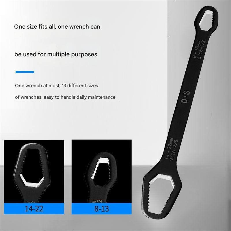 Universal Open-End Wrench, Self-Tightening Ring Spanner, Suitable For 8-22 Mm, Various Screws And Nuts 6