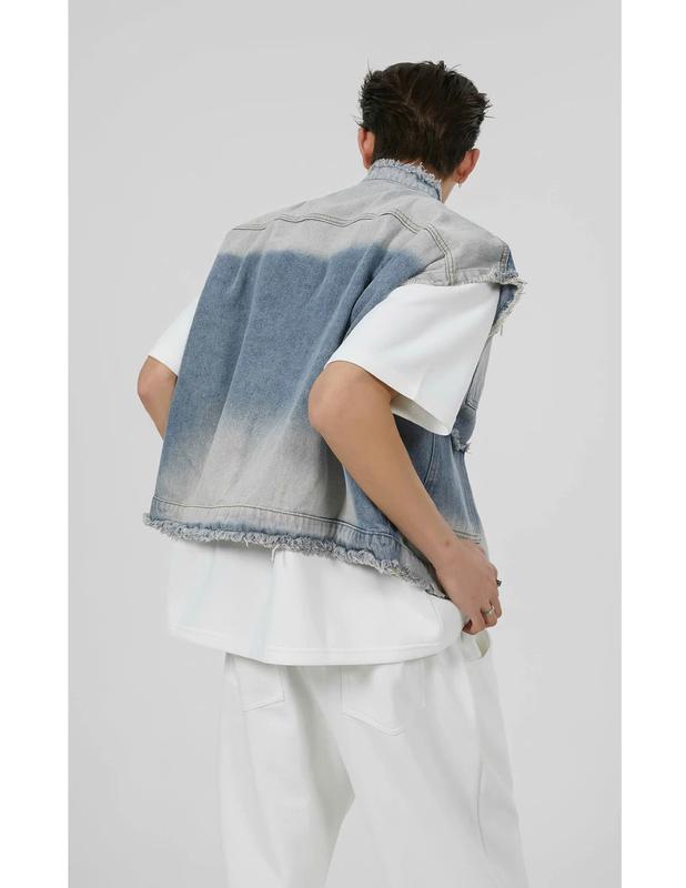 LITER STUDIO Áo Khoác Denim Gile Form Boxy Unisex 2 Color. 3