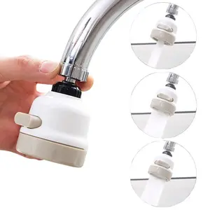 Kepala Filter Keran Air 360 derajat Kran Wastafel Cuci Piring Switch On Off Air Fleksibel Putar 3 Mode Spray Flexible Faucet Sprayer Nepel Sambungan Universal 22-24mm