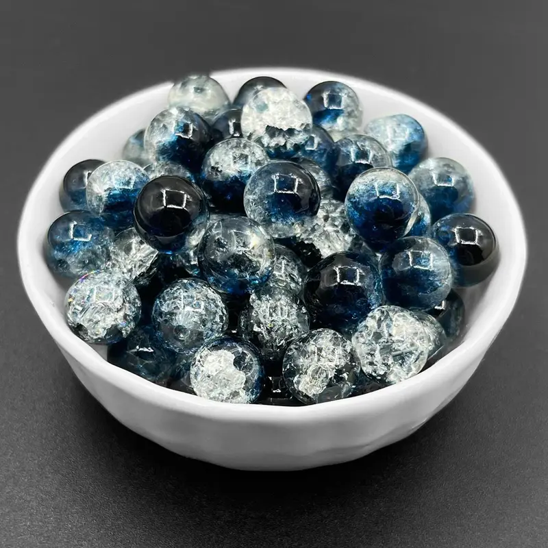 1 Pack 10mm Glitter Glass Bead, Diy Jewelry Making Supplies for Bracelet Necklace, Creative DIY Crafts Bead Charm 0