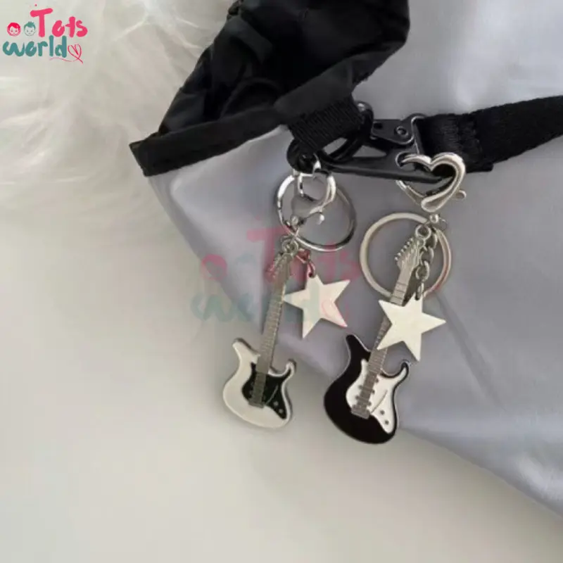 Totsworld - Gantungan Kunci Guitar Couple Pasangan - Keychain Guitar 2