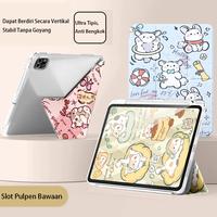 Gambar New 3+Y Fold Tablet Case with Pencil Slot  Cute Kitten Pattern Clear Back Panel for iPad gen 10 iPad Air 5 Air 4 iPad Gen 9 Case for iPad Pro 11 12 9 "/ Air 6 10"2 /8th 10th 9.7”/Pro13/mini6/7 8.3" - HD008, Air1/2 Gen 5/6-9.7" dari LGEE CASE Kota Tangerang 1 Tokopedia