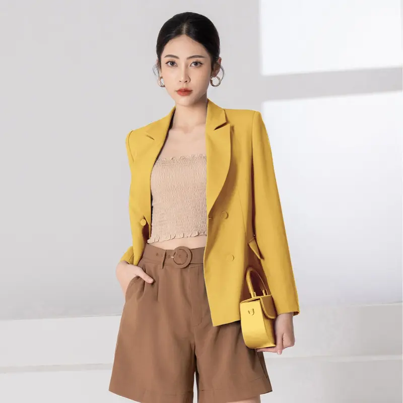 Áo vest nữ HeraDG thiết kế chiết ly, 2 hàng cúc song song, chất liệu tuytsi cao cấp WAVBB2031 4