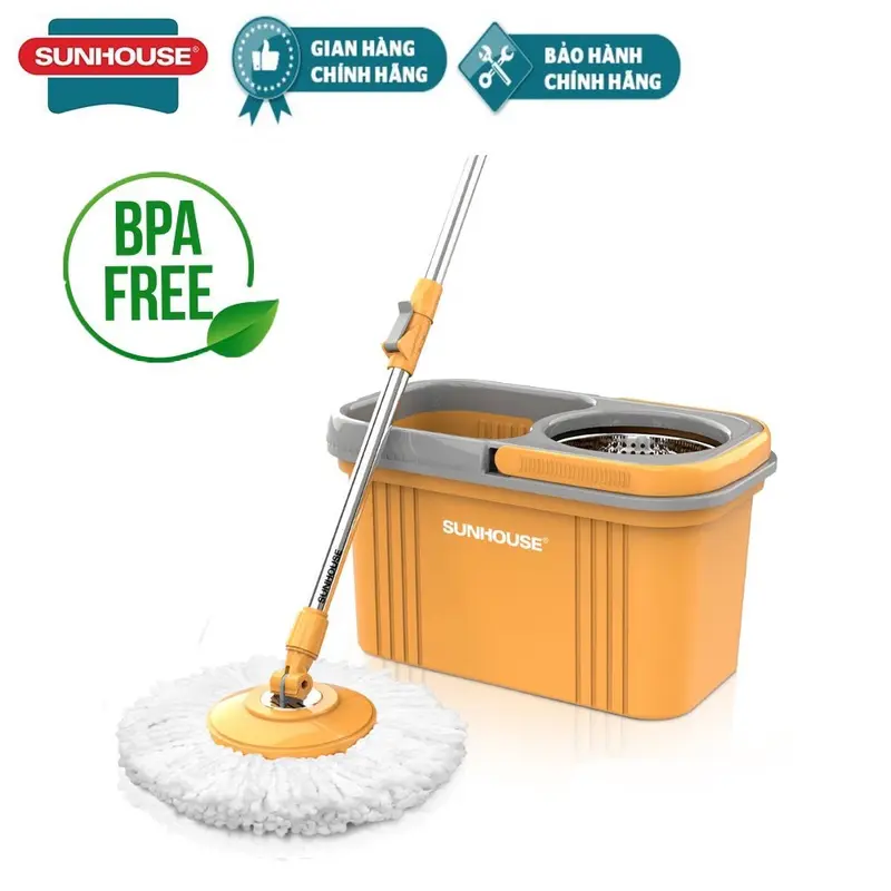 Bộ lau nhà xoay 360 độ SUNHOUSE KS-CL350PB 0