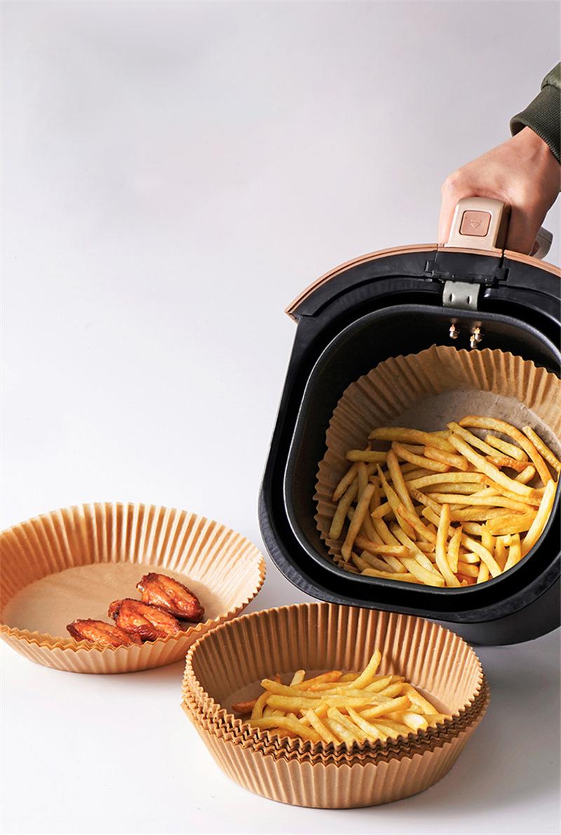 Product Introduction of Air Fryer Disposable Paper Liner Non-Stick Oil-proof Parchment Mat for Cooking Microwave Oven Sheets Special Baking BBQ Roasting 10