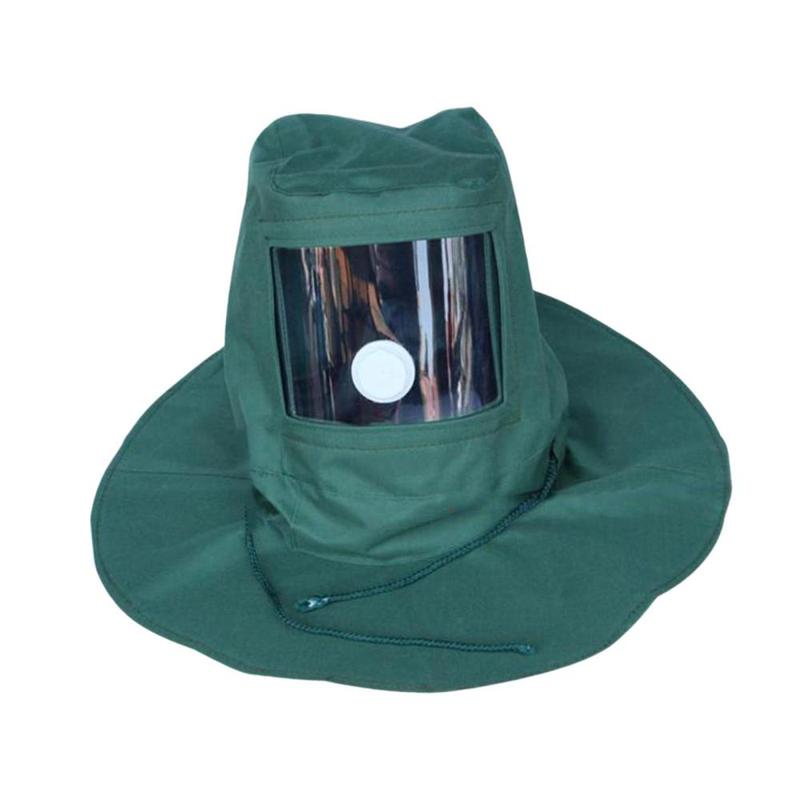 Sand Blasting Mask Breathable Valve Design Sand Blasting Hood Anti Dust Hood for Polishing Cutting Spraying Sanding Cement Plant 7