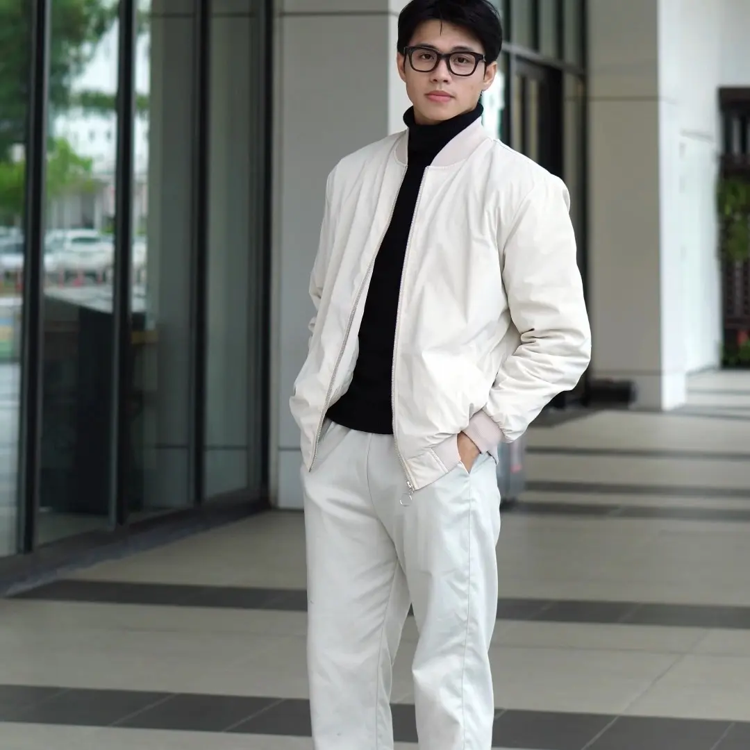 Áo khoác Bomber DINO trần bông 3 lớp chống nước cản gió Menswear