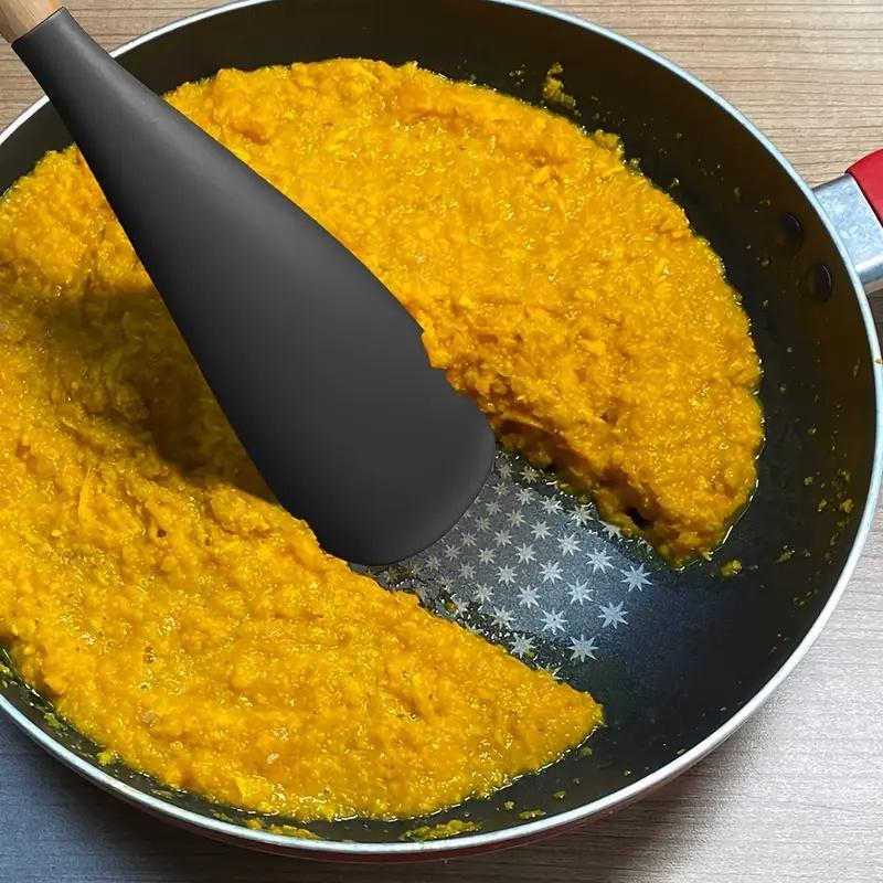 Silicone Cooking Spoon, 1 Count Multifunctional Long Handle Salad Pizza Spatula, Household Kitchen Products for Home Dining Room Picnic 0