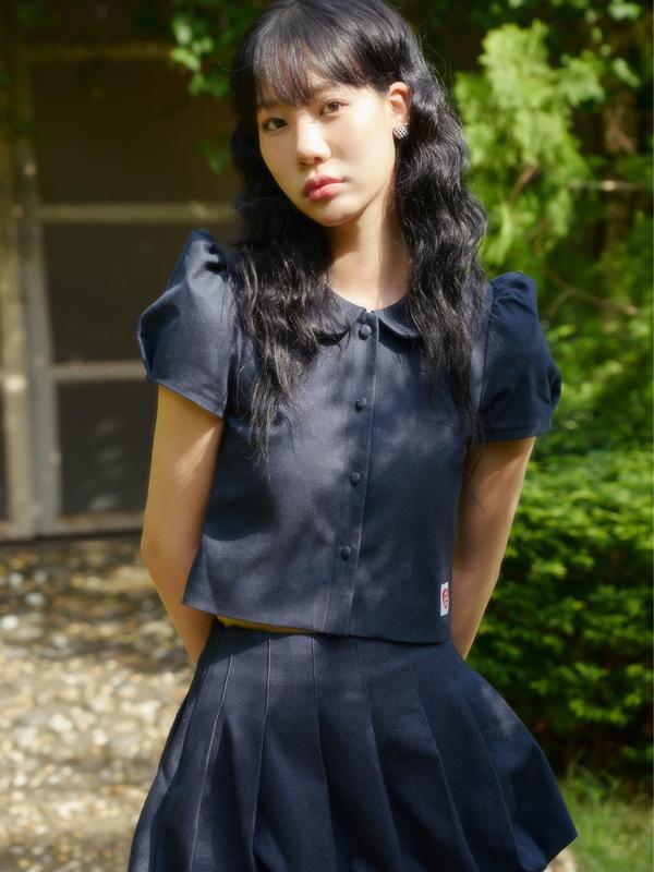 KIDO - Áo dáng ngắn cổ bèo tay phồng HERA TOP