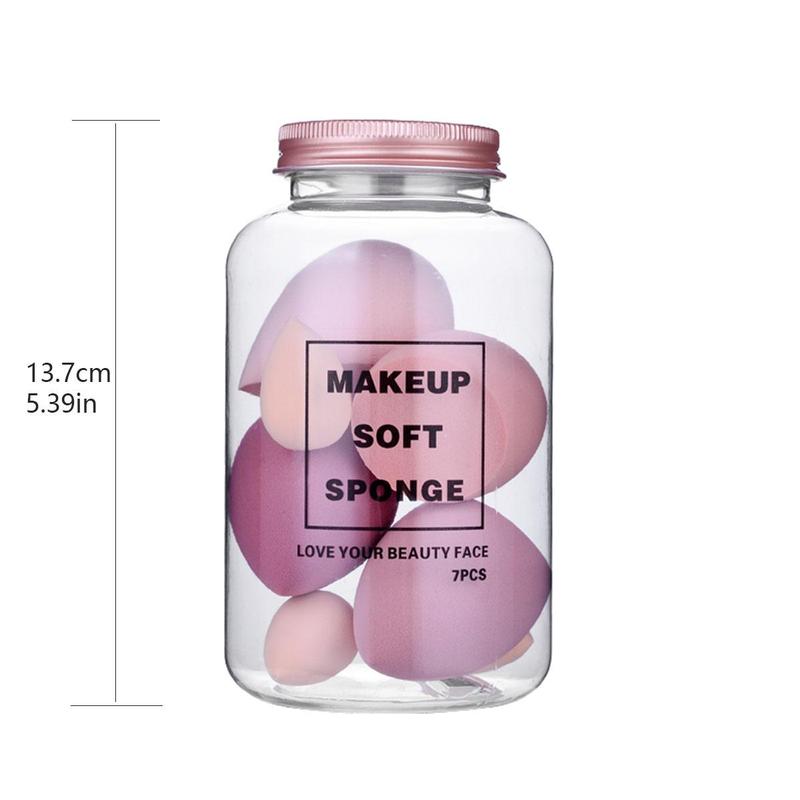 Multi-use Beauty Makeup Sponge Set, 7 Counts/set Soft Marshmallow Sponges, Portable Cosmetic Accessories for Women & Girls Gift, Skin Friendly Beauty Sponge,  Makeup Products, Birthday Box for Girl 1