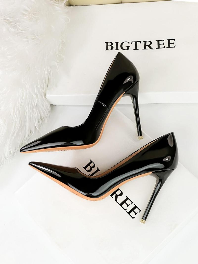 Product Introduction of Women's Fashionable Solid Pointed Toe High Heel Shoes, Elegant Slip on Shoes for Party, Daily Clothing Decor for Women & Girls 8