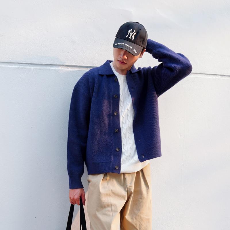 Áo CARDIGAN LEN ĐAN Oversize nam cổ bẻ, chất len cực dày dặn Menswear - 607