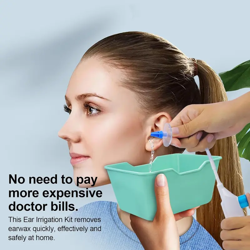 Portable Ear Cleaning Kit, 1 Box Ear Wax Removal Tool, Manual Ear Washing System, Ear Cleaning Tool for Adults & Children 4