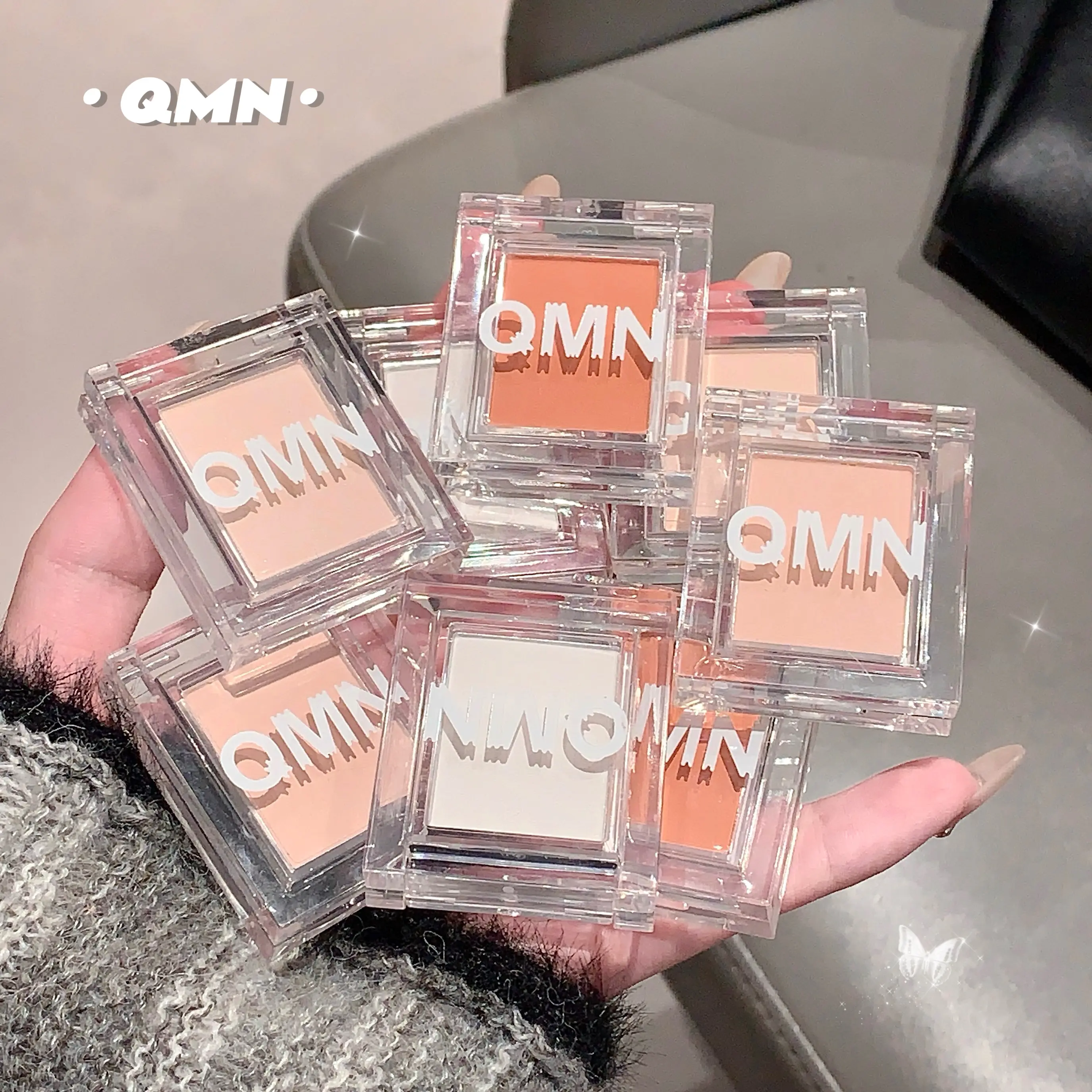 QMN Misty Sweetheart Monochrome Highlight Eye Shadow Fine Matte Monochrome Make-Up