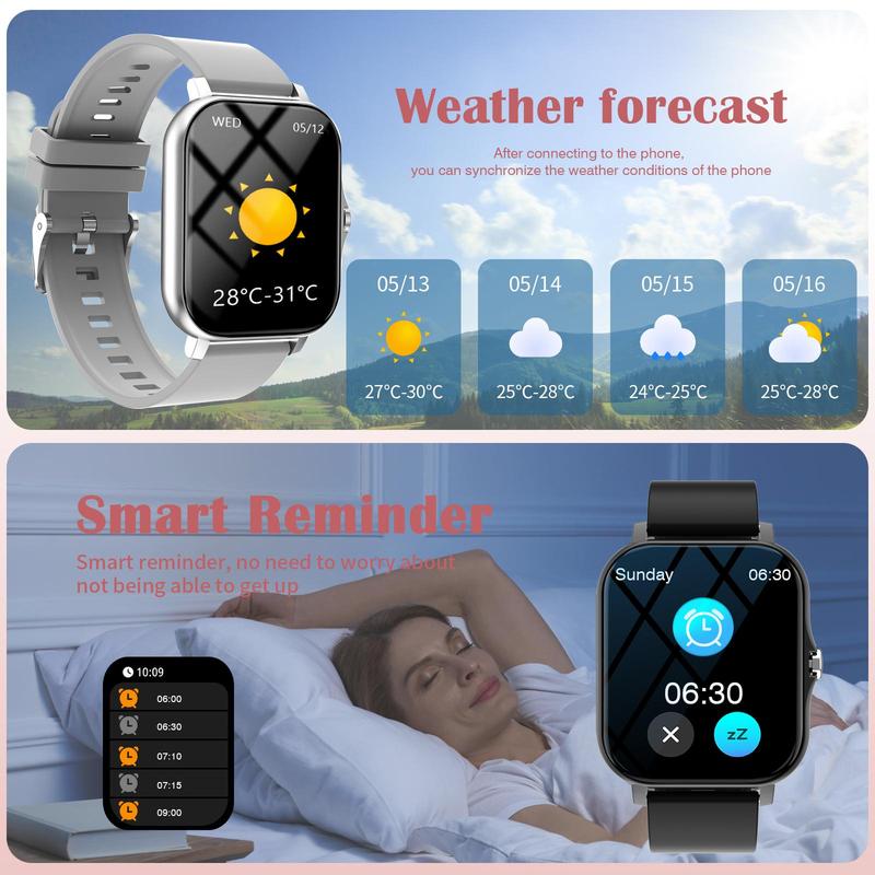 Multifunctional Smart Watch, Fashion Digital Watch with Heart Rate Monitoring and Sleep Tracking, Sports Watch for Women & Men, Wearable 8