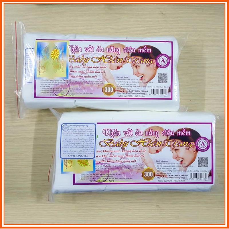 Có tem chống giả Khăn khô đa năng Hiền Trang gói 200g Cho Bé