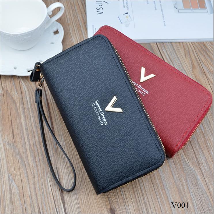 Ví Cầm Tay Nữ - 8 ngăn 2 khóa tiện lợi - Cao Cấp Sang Trọng Phong Cách Hàn Quốc - V001