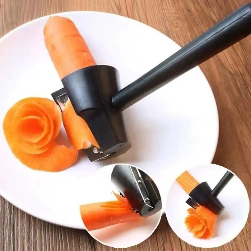 Dụng Cụ Cắt Xoắn Ốc Hoa, Thiết Kế Cà Rốt Sáng Tạo, Dụng Cụ Gọt Vỏ Đa Năng Thích Hợp Cho Trái Cây Và Rau Củ, Dụng Cụ Cắt Lát, Chạm Khắc Và Dập Nát Họa Tiết Nhà Bếp, Dụng Cụ Cắt Khoai Tây