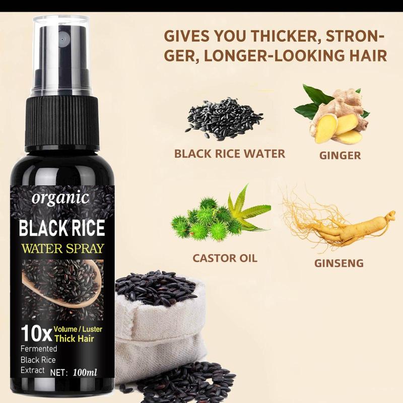 Product Introduction of Organic Black Rice Water Spray, Xmas Helps Improve Hair Quality, Hair Treatment Oil For Women & Men 11