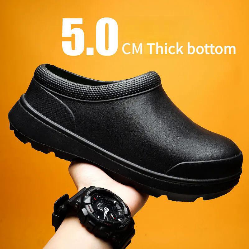 Giày Nhà Bếp, Giày Đầu Bếp, Chống Trượt, Chống Thấm Nước Và Chống Dầu, Giày Đi Mưa Thường Ngày Giày Lao Động Bảo Hộ Lao Động Khách Sạn Nhung 0