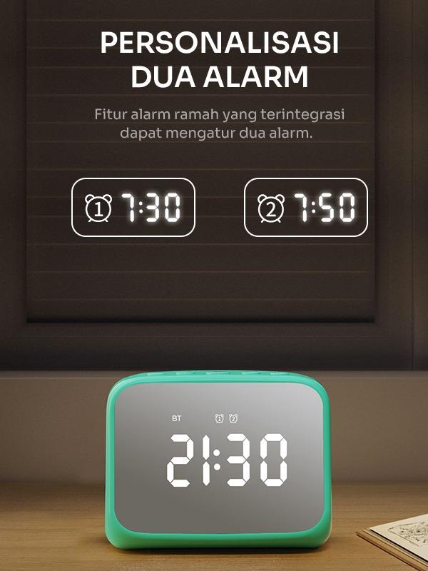 ROBOT Speaker RB170 Bluetooth 5.3 with LED Display & Alarm Clock Garansi 1 Tahun Jam Smart 2