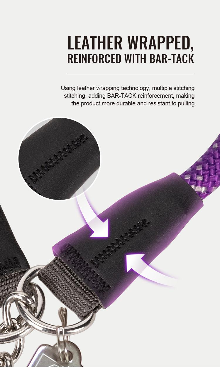 Product Introduction of Truelove Pet P-Collar New Strong Metal Stainless Steel Nylon Braided Large Rope Training Dog Premium Designer Luxury TLC5374 15