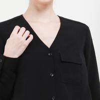 Gambar LLACES Clothing - Blouse Wanita - Business Blouse - Black - S, Black dari LLACES Clothing Kota Administrasi Jakarta Barat 4 Tokopedia
