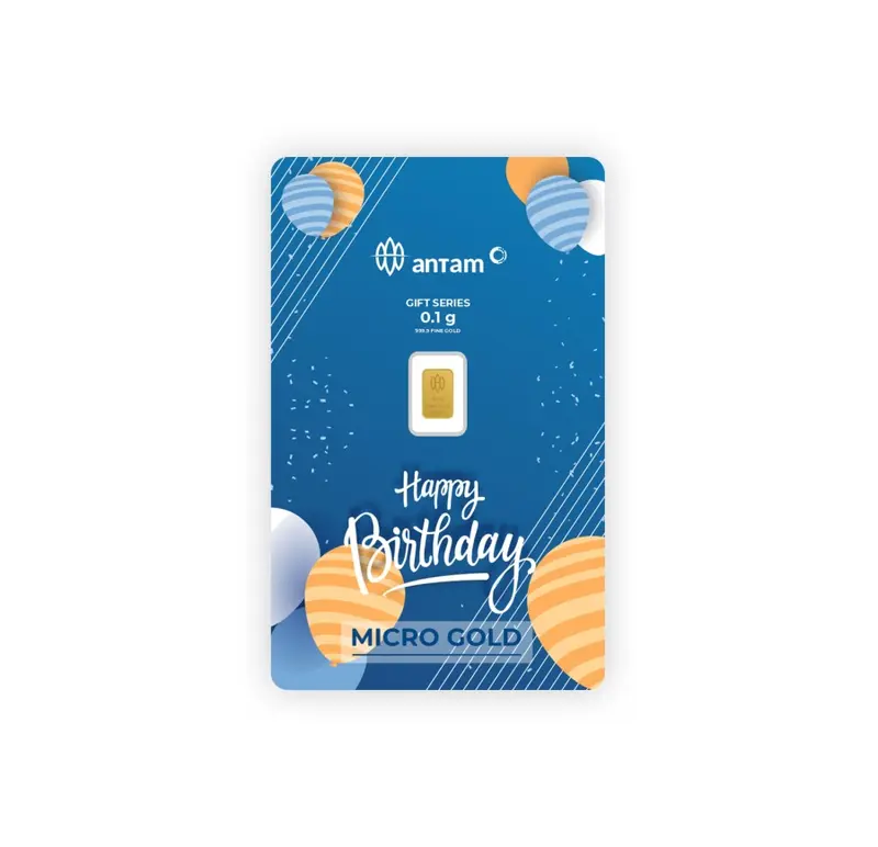 Logam Mulia / LM / Emas Batangan Gift Series / Hadiah Ulang Tahun / Birthday 0.1 Gr 1