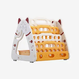 RAK BUKU ANAK BENTUK KUCING 4 TINGKAT  RAK BUKU SERBAGUNA TEMPAT PENYIMPANAN  KIDS BOOKSHELVES  PAPAN MENGGAMBAR ANAK RAK ANAK KIDS RAK BUKU BAYI