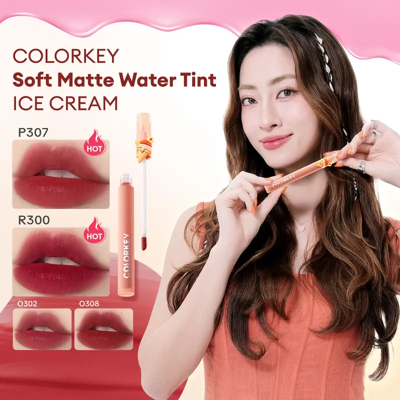 [DEAL HOT] Son Tint Watery COLORKEY Phiên Bản ICE CREAM Màu Sắc Ngọt Ngào, Lâu Trôi Cho Môi Xinh Tươi Tắn 1.7g - KCL2L6 4