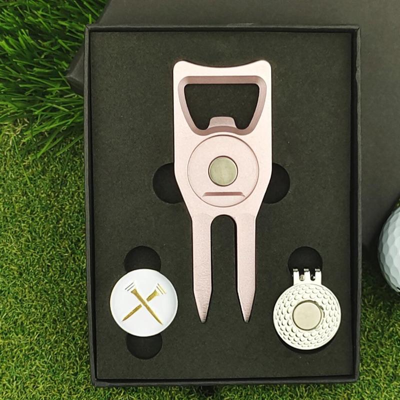 Product Introduction of Golf Ball Mark Gift Set, 1 Box Professional Golf Divot Tool & Ball Mark & Cap Clip, Golf Accessories for Men & Women 6