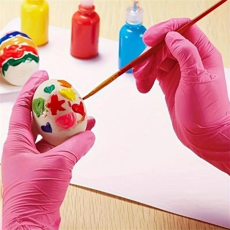 Product Introduction of Disposable Gloves, 50pcs/set Waterproof Durable Household Cleaning Gloves, Bpa Free Gloves for Outdoor Camping Kitchen Cleaning, Pet Hair, Beauty Salon 8
