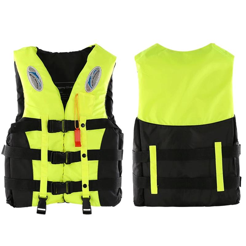 Product Introduction of Outdoor Adult  Swimming Life Jacket Adjustable Buoyancy Survival Suit Polyester Children Life Vest with Whistle 5