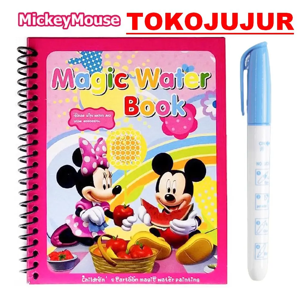 COD Magic Water Book Drawing Buku Ajaib Buku Mewarnai Anak Buku Gambar Menggambar Coloring Books Reusable Pena Air Mainan Edukasi Anak Perempuan Laki Laki Dengan Pena Air