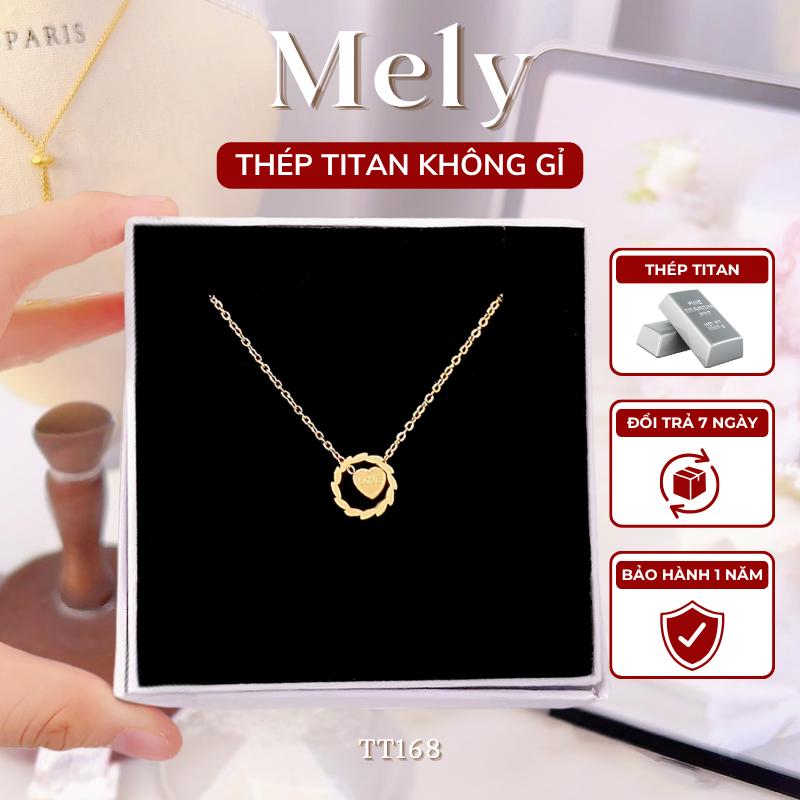 Dây chuyền nữ hình tim TITAN KHÔNG ĐEN GỈ trang sức cá tính đơn giản Mely TT168