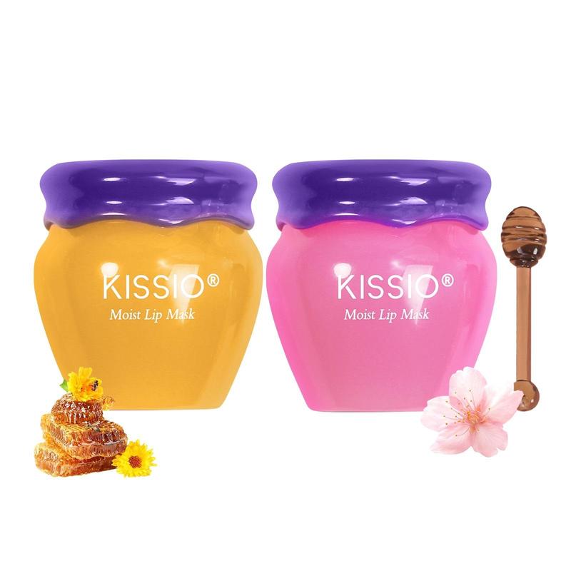 Cherry Blossom & Honey Extract Lip Mask, Day & Night Use Moisturizer Set, Moisturizing Skincare Balm 0