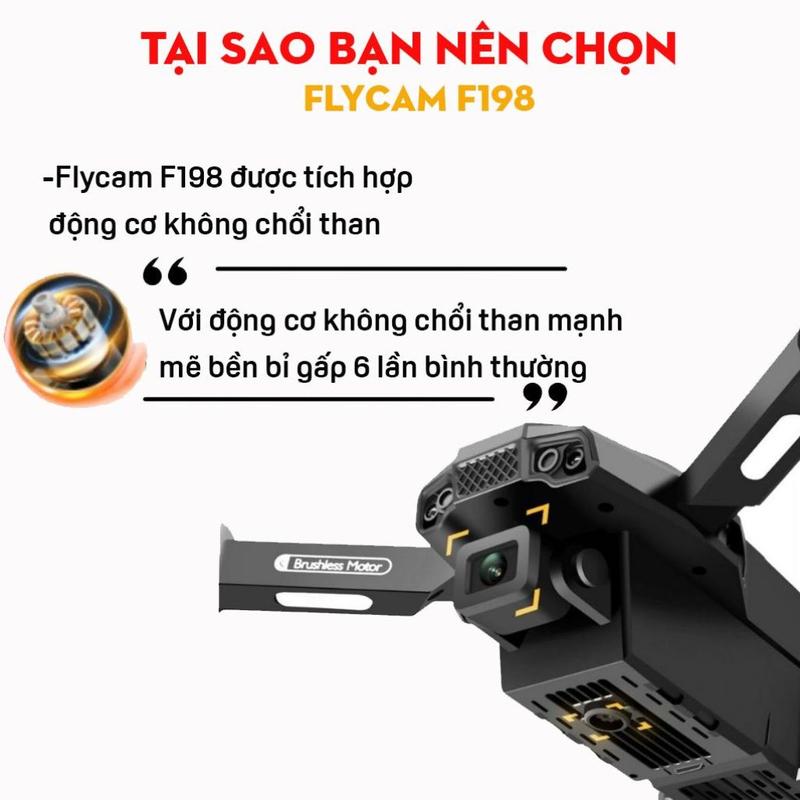 Product Introduction of [F198PROMAX] Flycam F198 Pro Max - Drone Chuyên Nghiệp, Chụp Ảnh Dành Cho Người Mới Tập Chơi Tập Bay,  Quay Phim Nét Nhào Lộn 360 Độ - Phụ Kiện Camera fly  cam giare flycam  f198 8