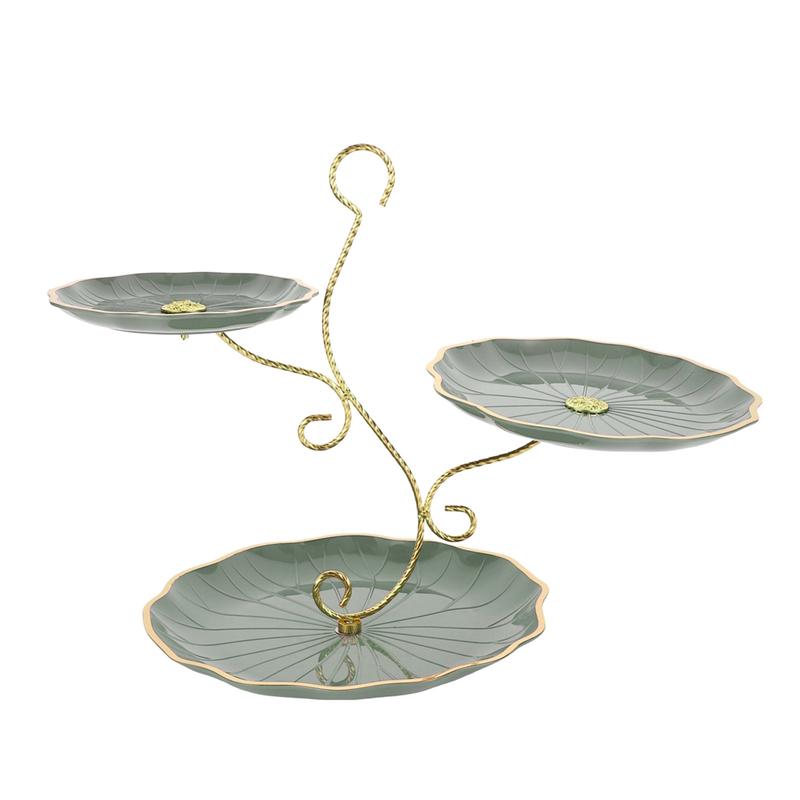 Khay trái cây, ba lớp, giỏ trái cây, giá trái cây, thiết kế xếp ly, thích hợp cho trái cây khô, khay kẹo 5