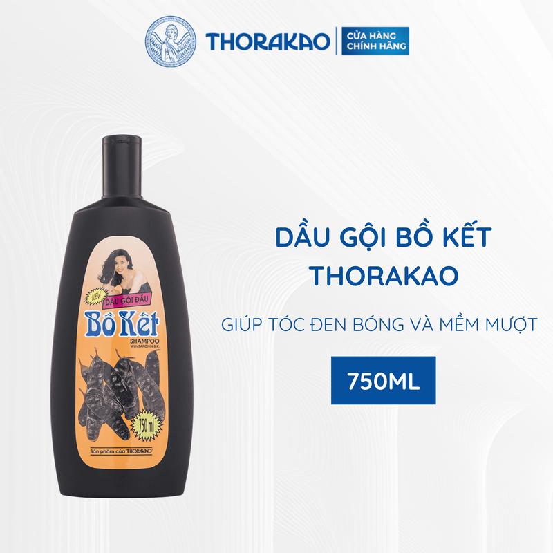 Dầu Gội Bồ Kết Thorakao Dưỡng Tóc Đen Bóng Suôn Mượt 750ml