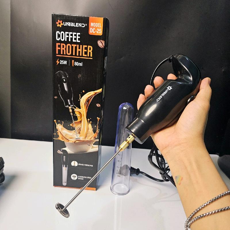 Máy đánh tạo bọt cà phê, đánh trứng, kem muối dùng điện trực tiếp 220V có dây, đầu đánh inox, chốt que đánh bằng đồng có thể tháo rời , bảo hành 12 tháng may danh cây