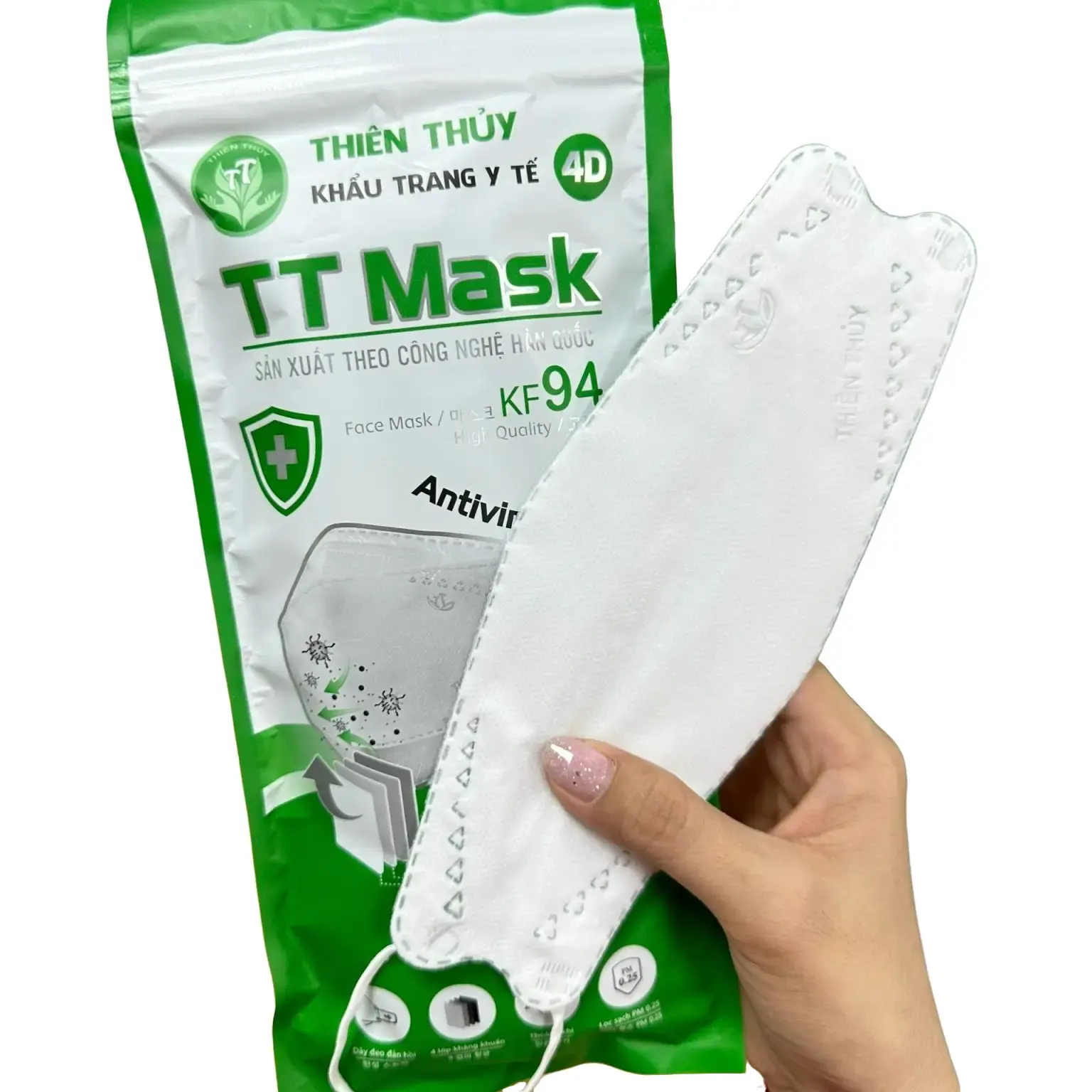 [ TẶNG 100 CÁI KF94 EM BÉ ] Khẩu trang KF94 Thiên Thủy - Thùng 300 cái, kích thước người lớn, đủ màu vải không dệt meltblown việt nam