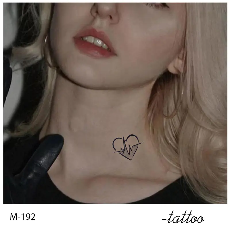 Zoar M-192 Stiker Tato Temporary Semi Permanen 【Combo ecg】Tahan lama Tattoo menempel dekorasi seni untuk pria dan wanita 1
