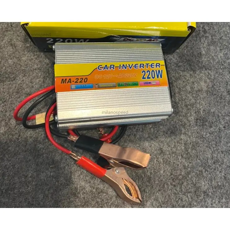 Power Inverter 220 Watt 12 Volt / Inverter 220W DC 12V to AC 220V Hitam Merah 4