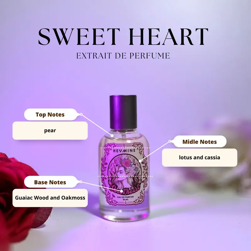 Parfum Heymine Sweet Heart  For Women - Parfume Wanita Aroma Manis Lembut Dan Powdery Garansi Tahan Lama 0