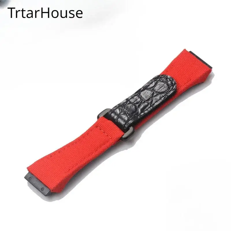 Phụ Kiện Đồng Hồ, 25mm, Dây Đeo Vải Dây Đeo Đồng Hồ Nylon MILLE Richard, Dây Đeo Đồng Hồ Nam, Đáy Bằng Da Thật, Thích Hợp Cho Nam, Thiết Kế Hình Khỉ Đeo Tay Bàn Tay Watch 3