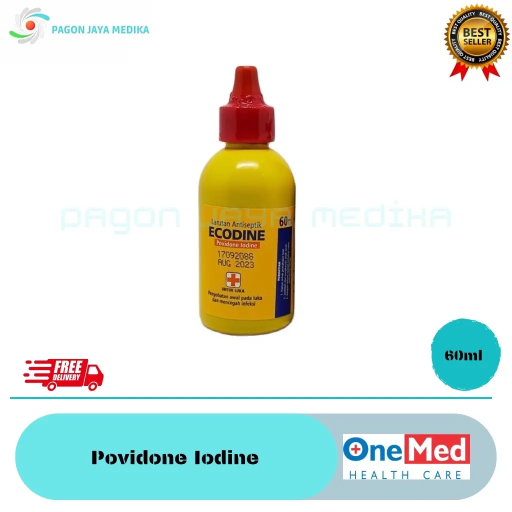 Onemed Ecodine Povidone Iodine Betadine Obat Merah Luka P3K / Obat Tetes Luka