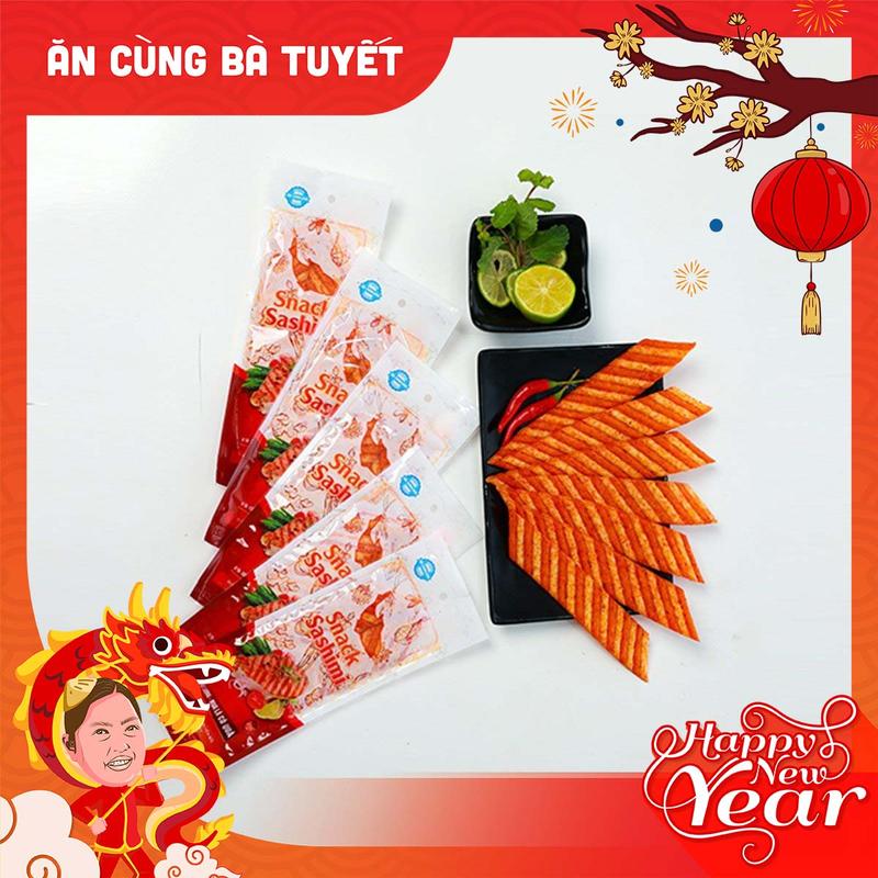 Combo 30 gói sashimi ăn cùng bà tuyết thơm ngon, lôi cuốn, đồ ăn vặt giá rẻ