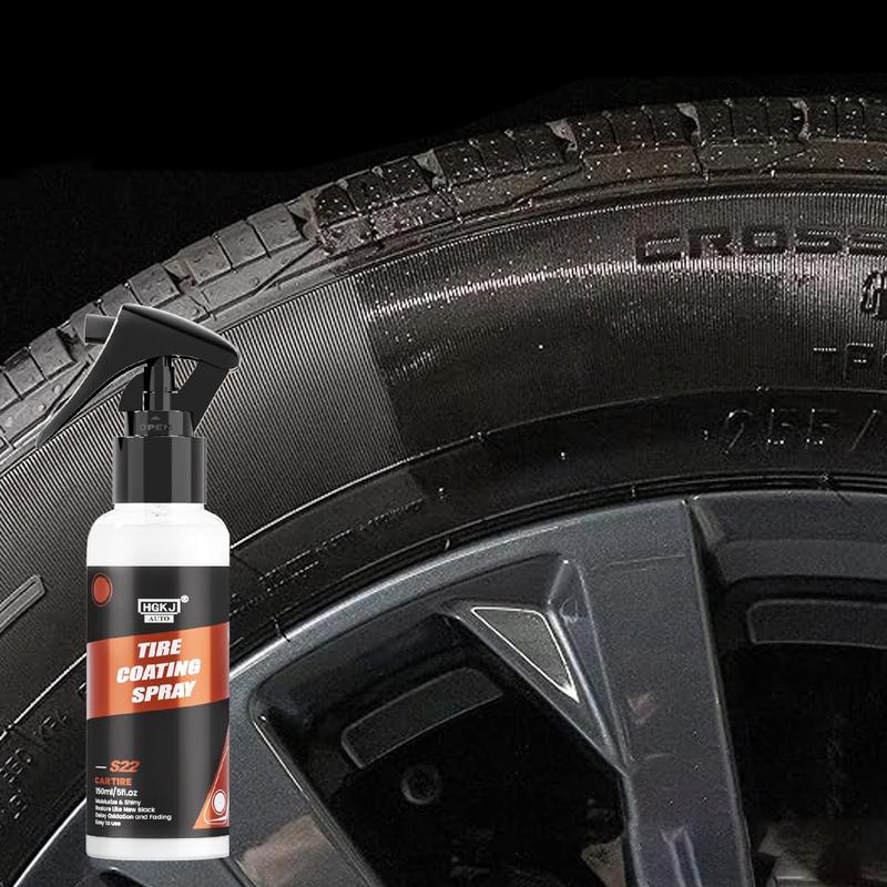 Car Tire Cleaner, 150ml Wheel Type Gloss Spray, Tire Polish Sealing Wax, Hydrophobic Tire Coating 5