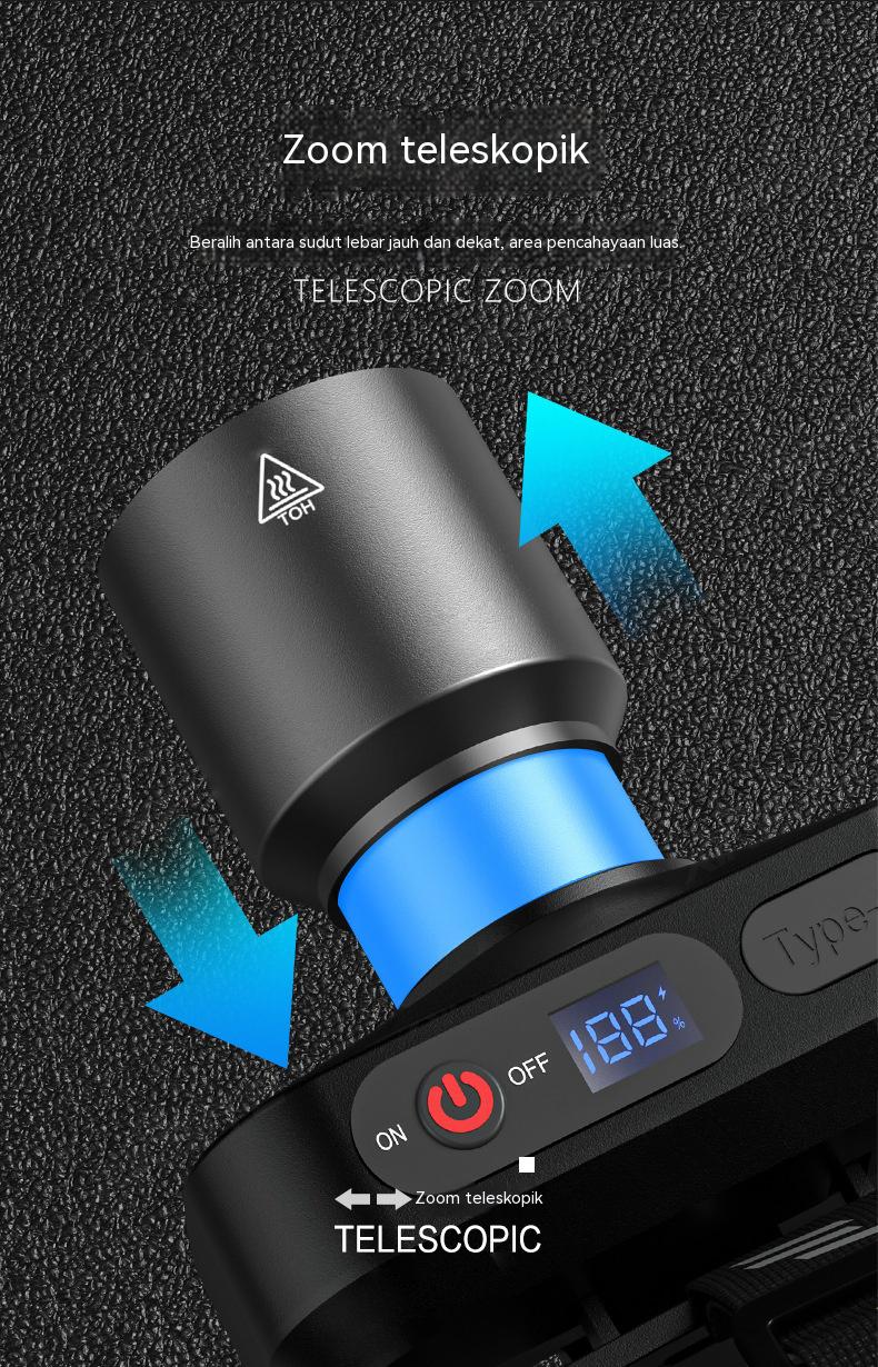 COD Senter Kepala Baru 1200 Lumen USB-C Isi Ulang, Zoom Fokus, Tahan Lama, Portabel Untuk Camping, Memancing, Hiking, Cocok Pria & Wanita 2026 COD Senter Kepala Baru 1200 Lumen USB-C Isi Ulang, Zoom Fokus, Tahan Lama, Portabel Untuk Camping, Memancing, Hiking, Cocok Pria & Wanita 2026