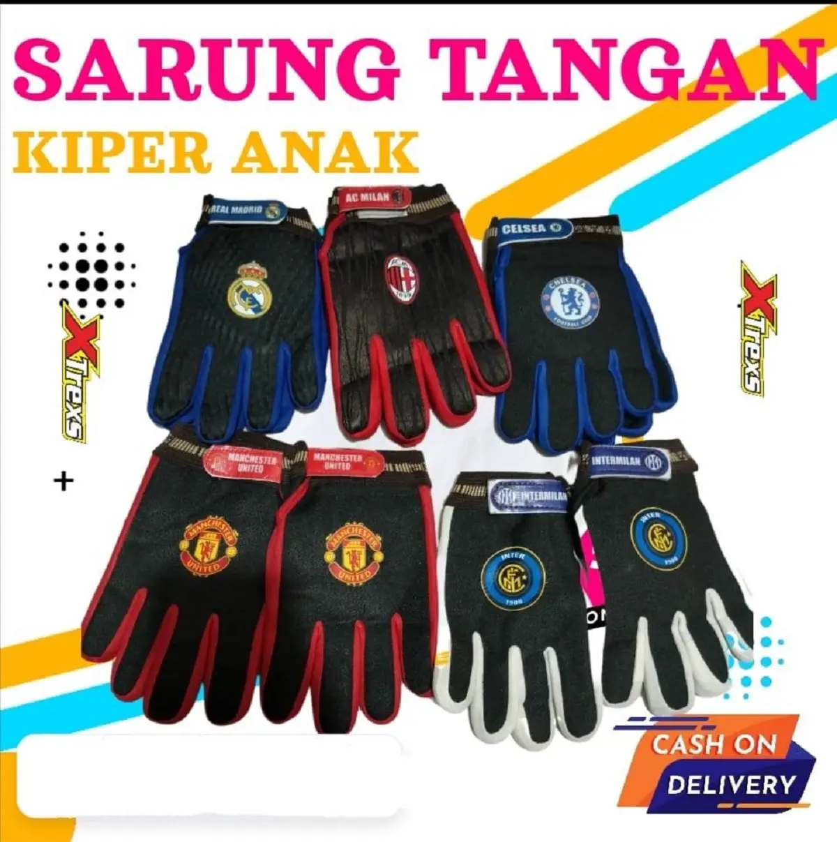 Sarung tangan kiper anak logo club bola termurah